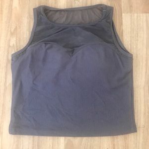 Kortni Jeane Sweetheart neckline netted swim top